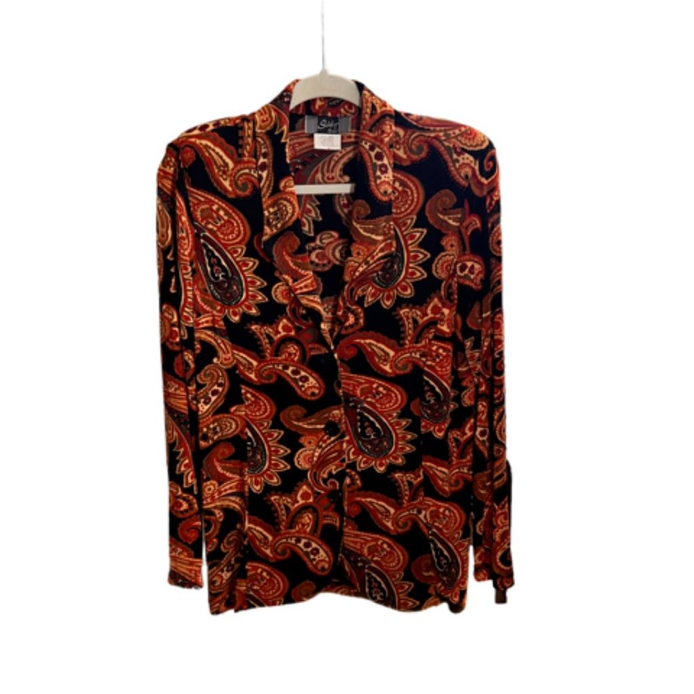 Slinky Vintage Paisley Blouse/Jacket